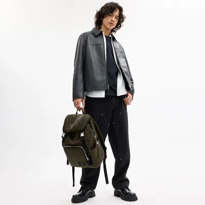 Coach Outlet Logan Backpack In Dark Moss