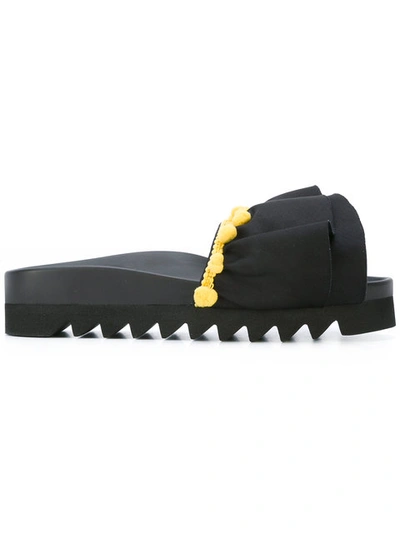 Joshua Sanders Pom Pom Ruffle Slides