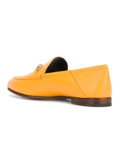 Shop Gucci Orange Brixton Leather Loafers - Yellow In Yellow & Orange