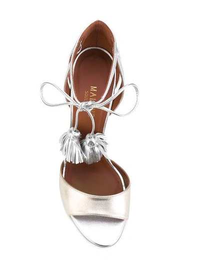 Shop Malone Souliers Tassel Sandals In Metallic