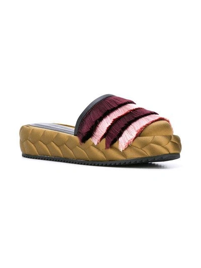 Shop Marco De Vincenzo Fringe Panel Slippers