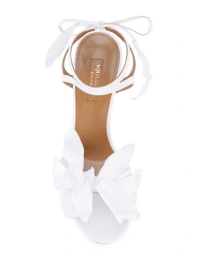 Shop Aquazzura Flora Sandals - White