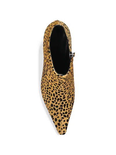 Black Suede Studio Kora Leopard-print Ankle Boots In Multi