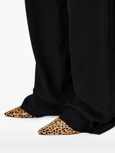 Black Suede Studio Kora Leopard-print Ankle Boots In Multi