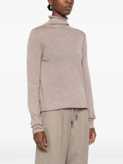 Fedeli High-neck Sweater In Neutral