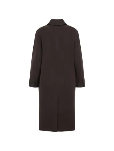 Co Oversized Double-breasted Wool Jacket In Brown