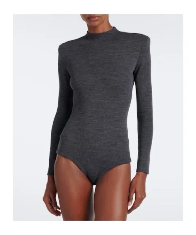 Jil Sander Wool Bodysuit In Blue