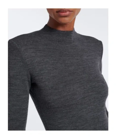 Jil Sander Wool Bodysuit In Blue