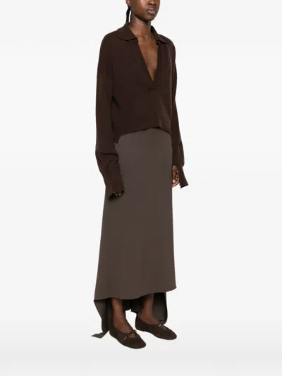 Ely Ely V-neck Spread-collar Sweater In Multi