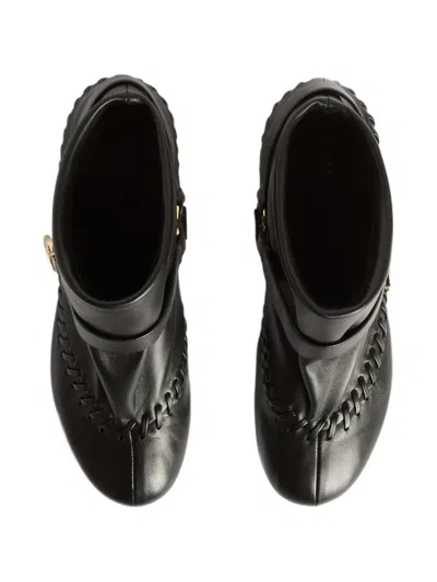 Pucci Leather Ankle Boots In Multi
