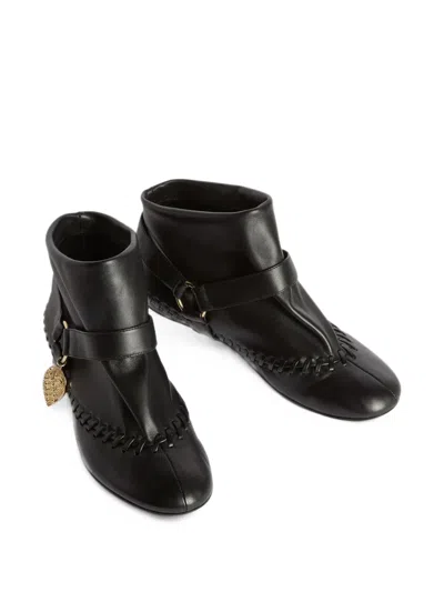 Pucci Leather Ankle Boots In Multi