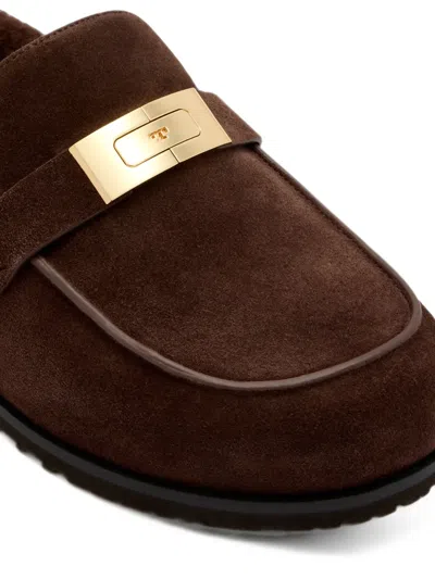 Tory Burch Leelee Shearling Mules In Multi