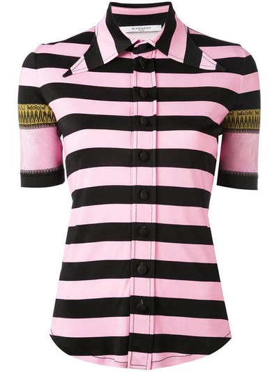 Shop Givenchy Striped Shirt In Pink