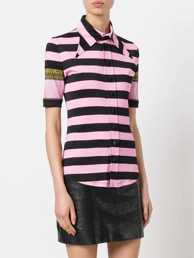 Shop Givenchy Striped Shirt In Pink