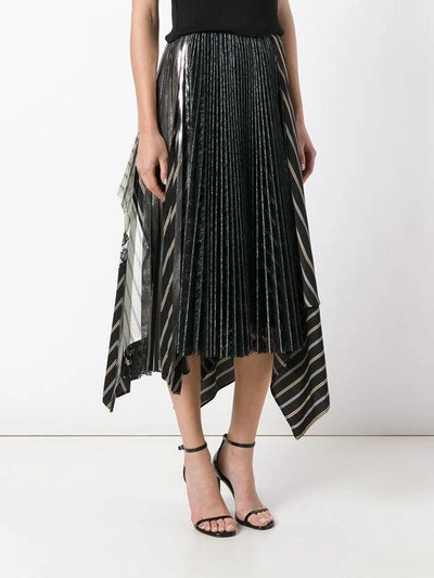 Shop Antonio Marras Asymmetric Pleat Skirt - Black