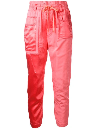 Shop Haider Ackermann Patch Pocket Track Trousers In Pink