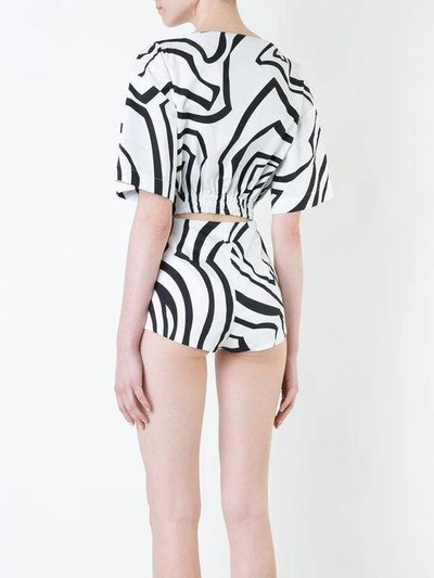 Shop Emilio Pucci Printed Bodysuit In White