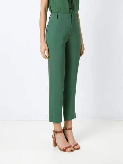 Shop Andrea Marques Slim Fit Trousers In Green