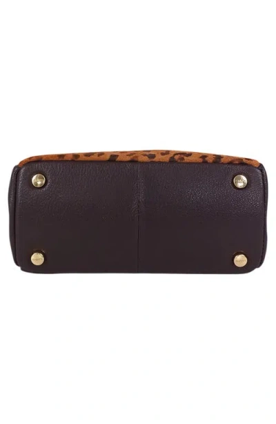 Lodis Eclipse Top Handle Crossbody Bag In Leopard Suede