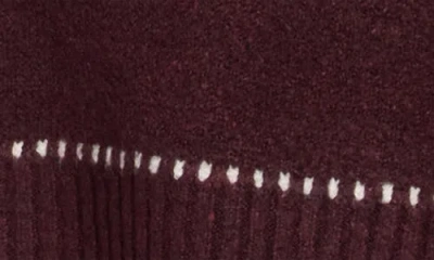 Joseph A Whipstitch Pullover Sweater In Purple