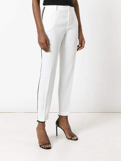 Shop Lanvin Tailored Trousers In White