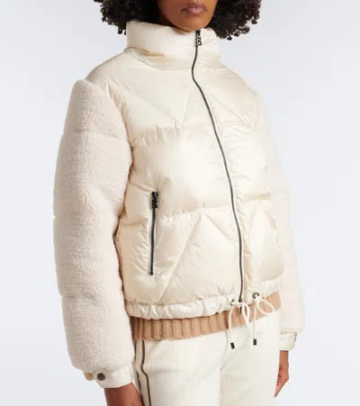 Bogner Queeny Terry-trimmed Down Jacket In White