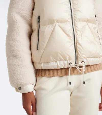 Bogner Queeny Terry-trimmed Down Jacket In White