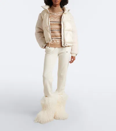 Bogner Queeny Terry-trimmed Down Jacket In White