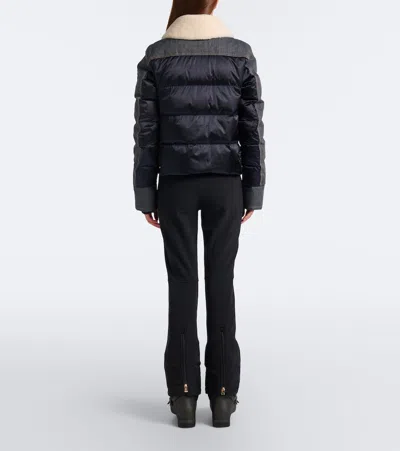Bogner Dena Denim Down Ski Jacket In Brown