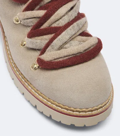 Bogner Andermatt Shearling-lined Suede Ankle Boots In Multi