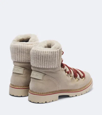 Bogner Andermatt Shearling-lined Suede Ankle Boots In Multi