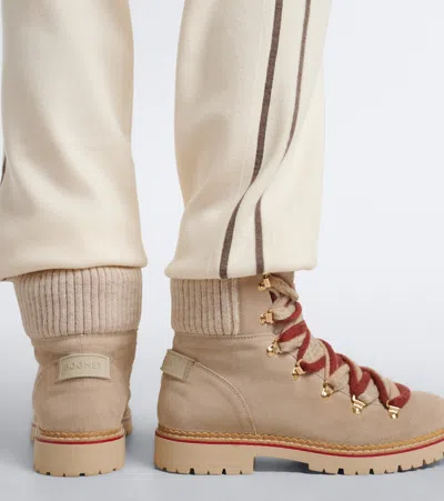 Bogner Andermatt Shearling-lined Suede Ankle Boots In Multi