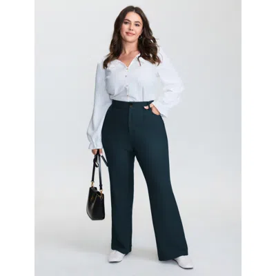 Bloomchic Supersoft Stretchy Plain Bootcut Pants In Blue