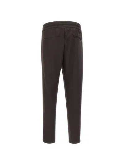 Devore Drawstring Wool-blend Track Pants In Brown