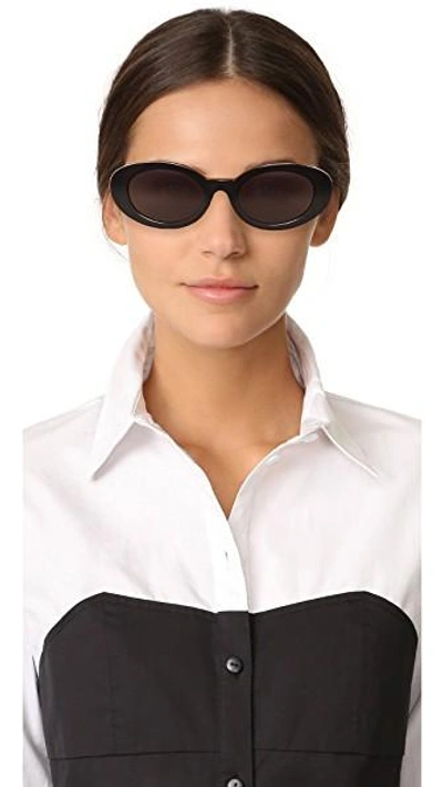 Shop Elizabeth And James Mckinley Sunglasses In Black/smoke Mono