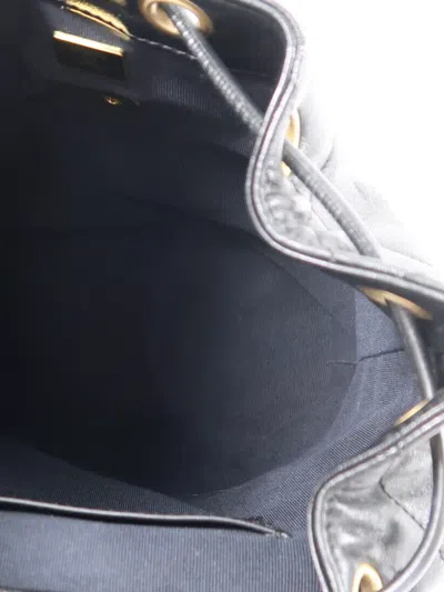 Pre-owned Chanel Cc Turn-lock Backpack In Black