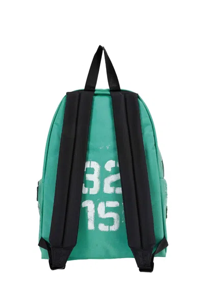 Dagger Patch-detail Graffiti-print Backpack In Green