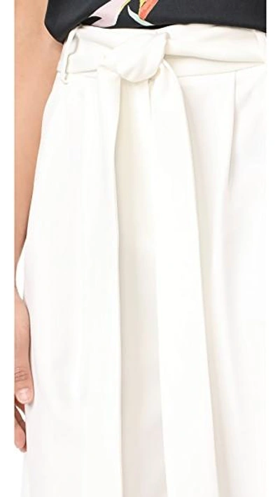 Shop Milly Trapunto Trousers In White