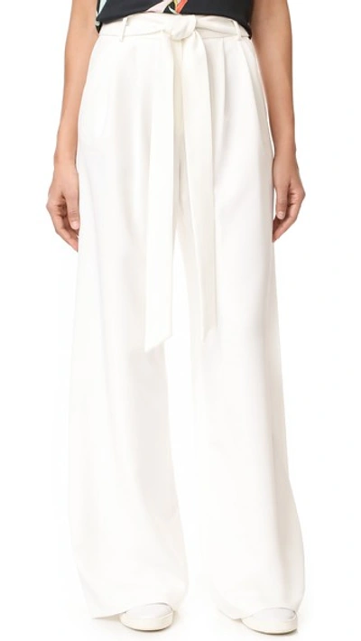 Shop Milly Trapunto Trousers In White
