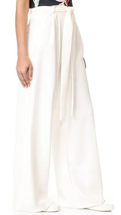 Shop Milly Trapunto Trousers In White