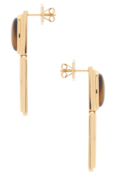 Dehanche Stone Drop Hinge Earrings In Multi
