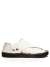 Joseph Collapsible-heel Leather Flat Sandals In White