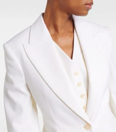 Stella Mccartney Wool-blend Blazer In White