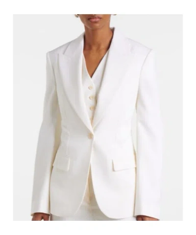 Stella Mccartney Wool-blend Blazer In White