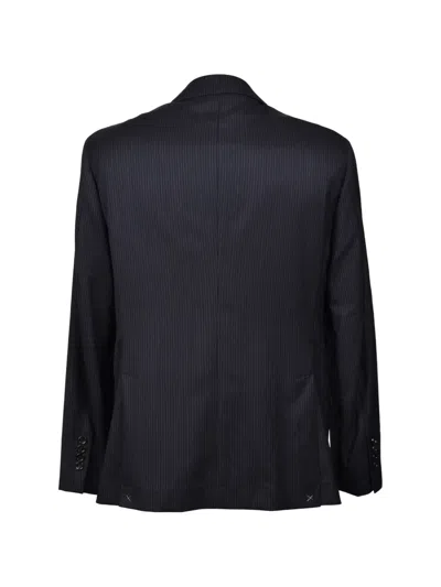 Brunello Cucinelli Pinstripe-pattern Suit In Blue