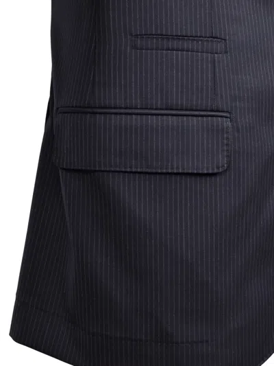 Brunello Cucinelli Pinstripe-pattern Suit In Blue