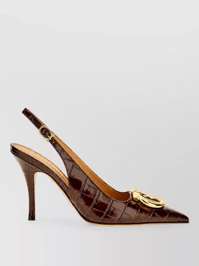 Ferragamo Leather Mules In Multi