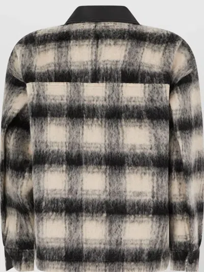 Entire Studios Check-pattern Wool-blend Shirt Jacket In Multi