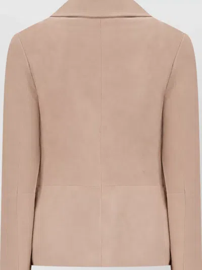 Antonelli Suede Single-breasted Jacket In Neutral