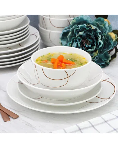 Elama 16pc Dinnerware Set In White